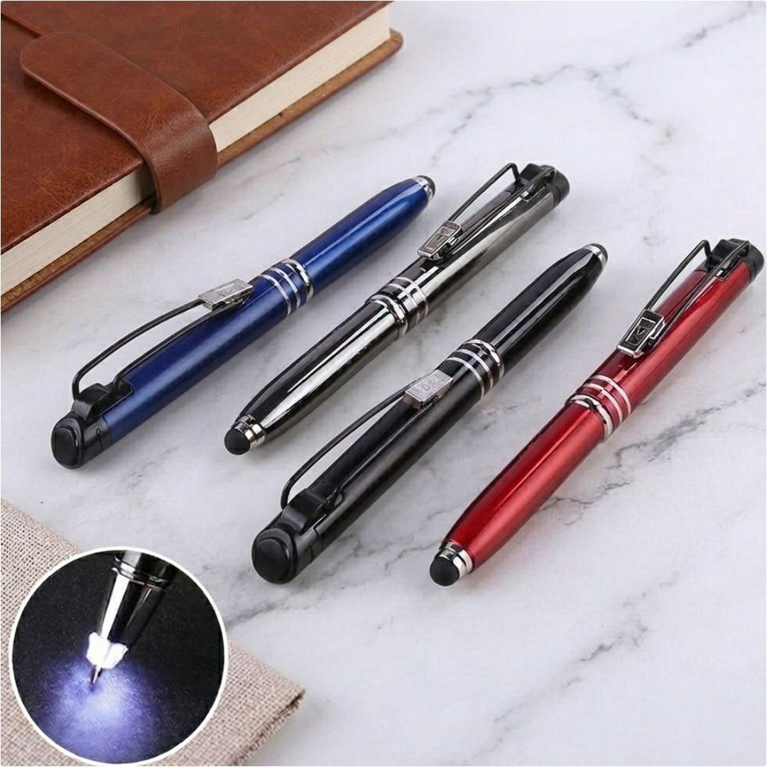 4 in 1 LED Stylus Metal Pen for Corporate Gifts